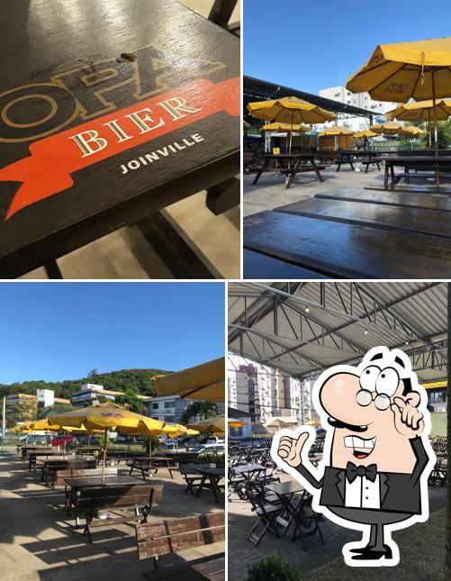 O interior do Opa Bier Prainha