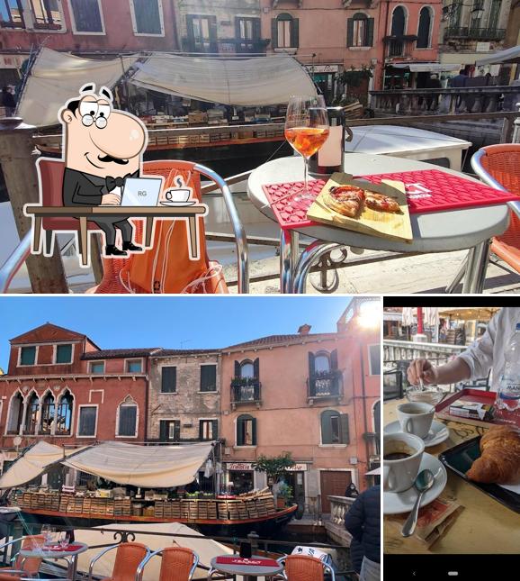 Tra le diverse cose da Bar Pasticceria Baldo Emilio si possono trovare la interni e cibo