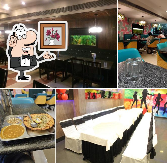 The interior of Hot Billions - Best Restaurant Party Hall Amritsari Kulcha Naan in Karnal