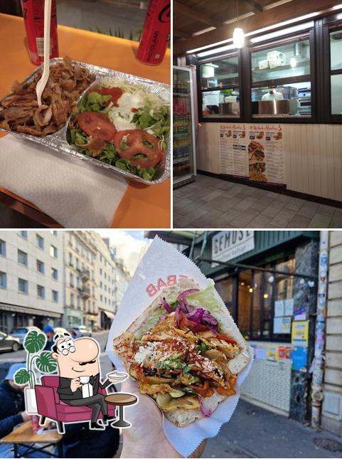 Kebab Aladino 3...piadina...pizza si caratterizza per la interni e esterno