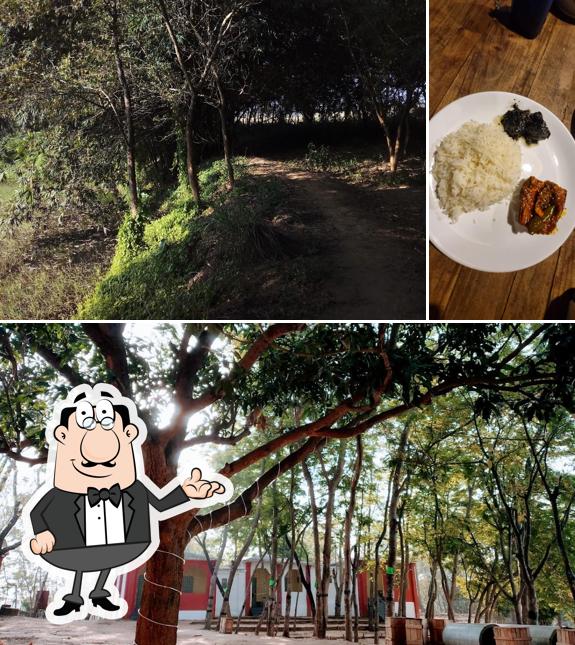 Take a seat at one of the tables at The FarmHouse