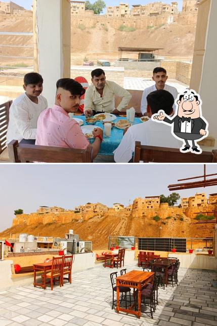 The interior of Mariya Cafe Jaisalmer