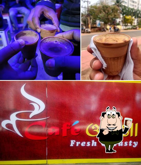 Enjoy a drink at Cafe Odisha (fresh & taste)