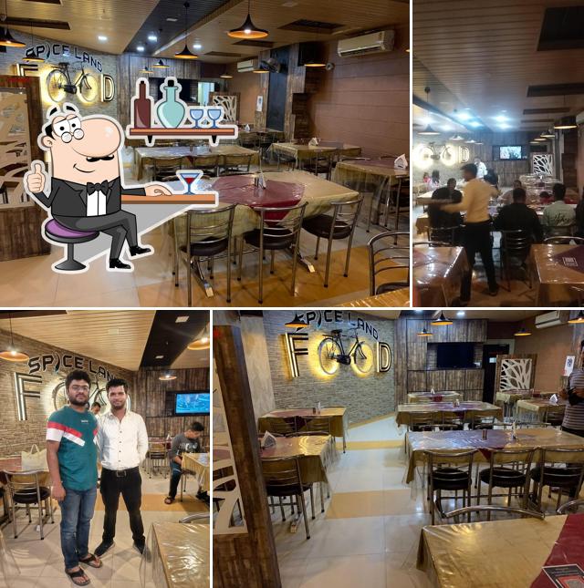 The interior of Spice Land Restaurant