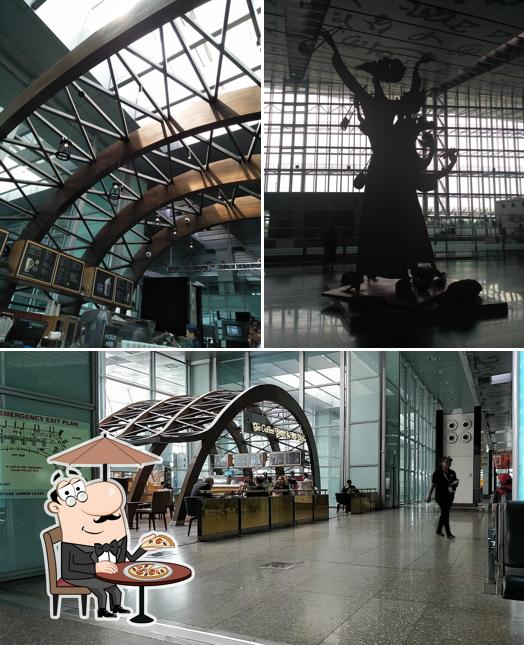 The restaurant's exterior and interior