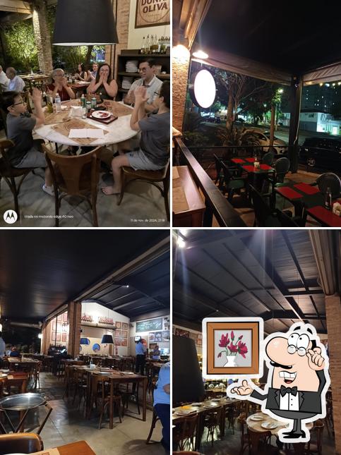 O interior do Donna Oliva Pizzaria