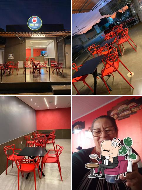O interior do Lanchonete e sorveteria Famintus!