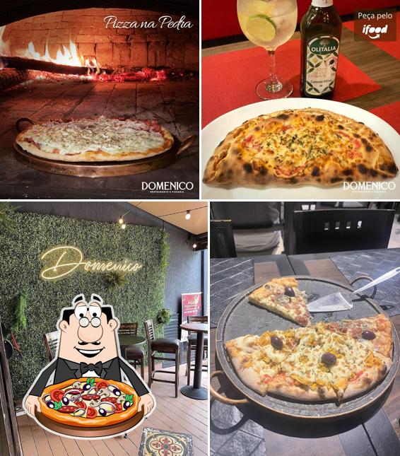 Escolha diferentes variedades de pizza