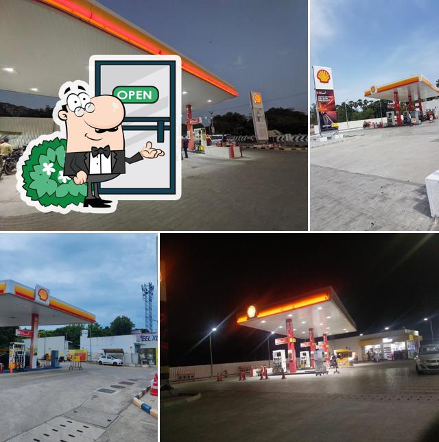 Enjoy the view outside Shell V PRO Petrol Bunk