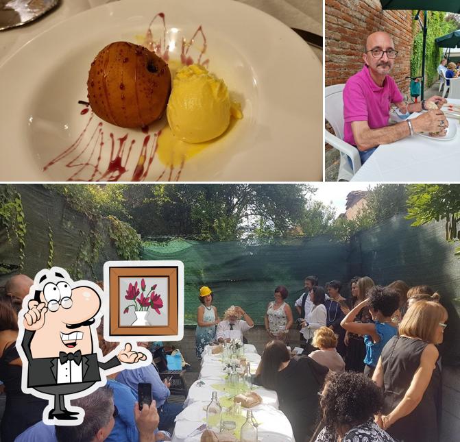 La interni e cibo del ristorante