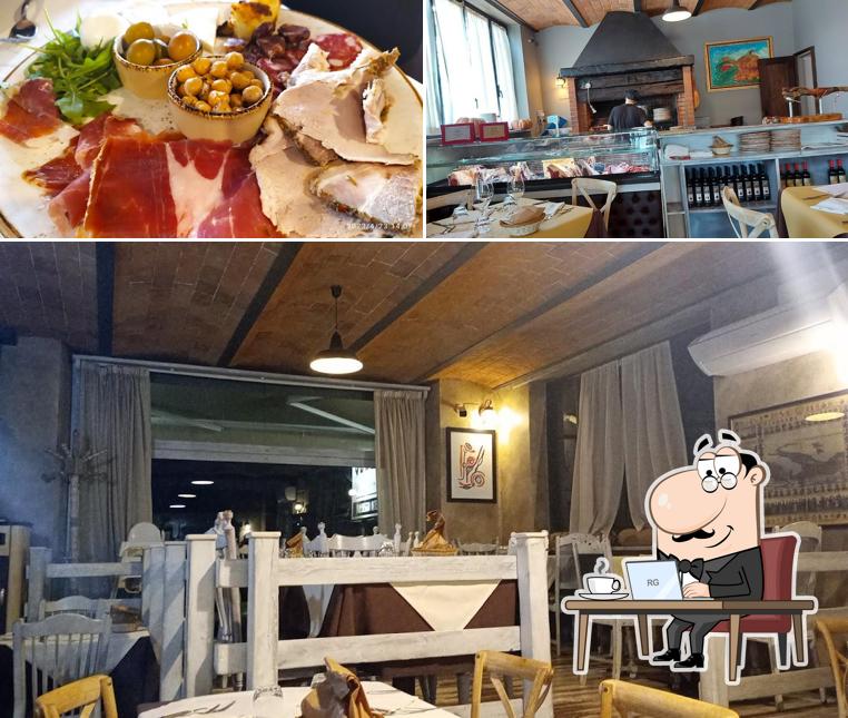 La interni e cibo del ristorante