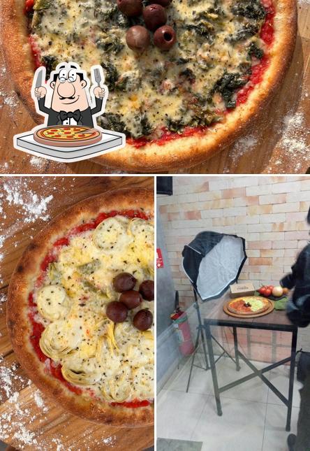 Escolha pizza no Pizza da Torre