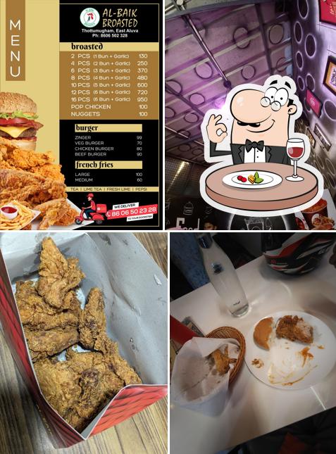 Food at Broasted chicken AL-BAIK BROASTED