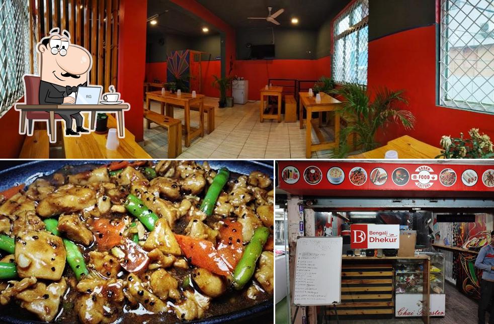 Among various things one can find interior and food at Bengali Dhekur - Bangla / Bengali Restaurant