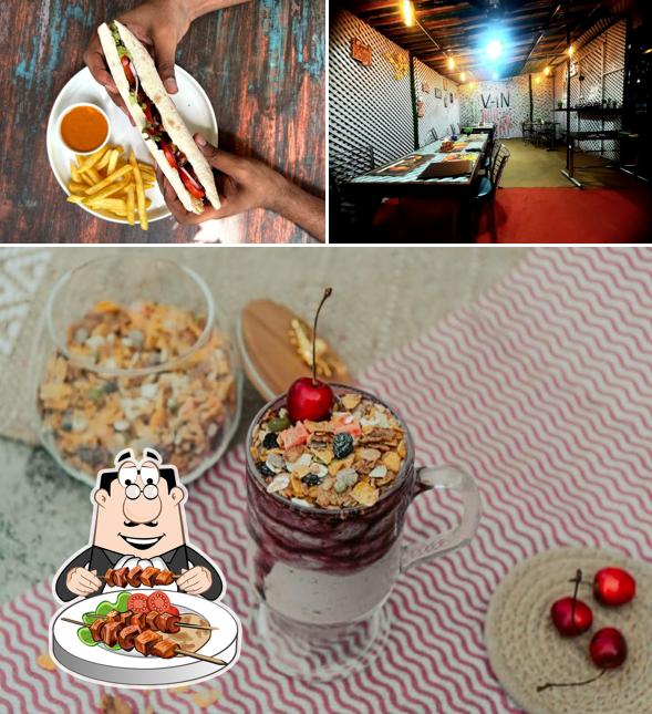 This is the image displaying food and interior at Vin Cafe