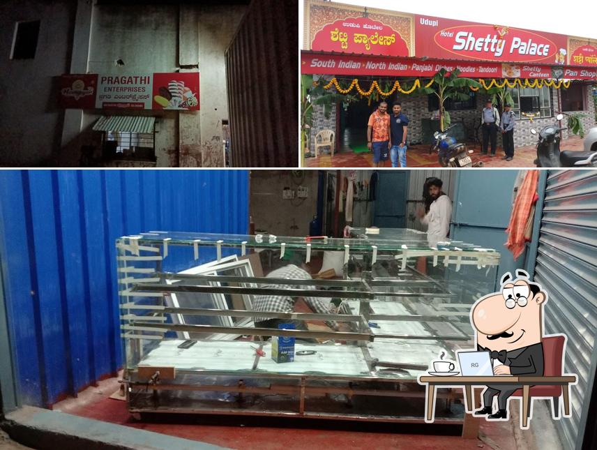 Take a seat at one of the tables at Shetty palace