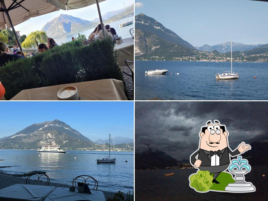 Puoi goderti l'aria fresca da seduto all'esterno di Varenna Caffè Bistrot