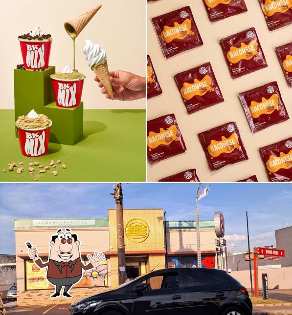A foto do Burger King’s comida e exterior