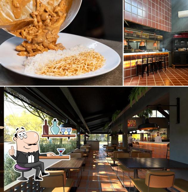O interior do No Quina - Cozinha Brasileira