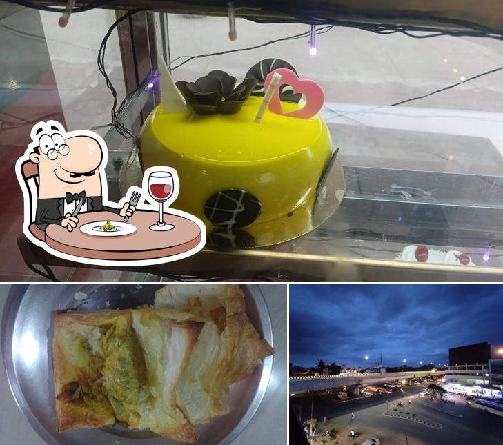 Check out the picture showing food and exterior at Dreams Bake N Sweets