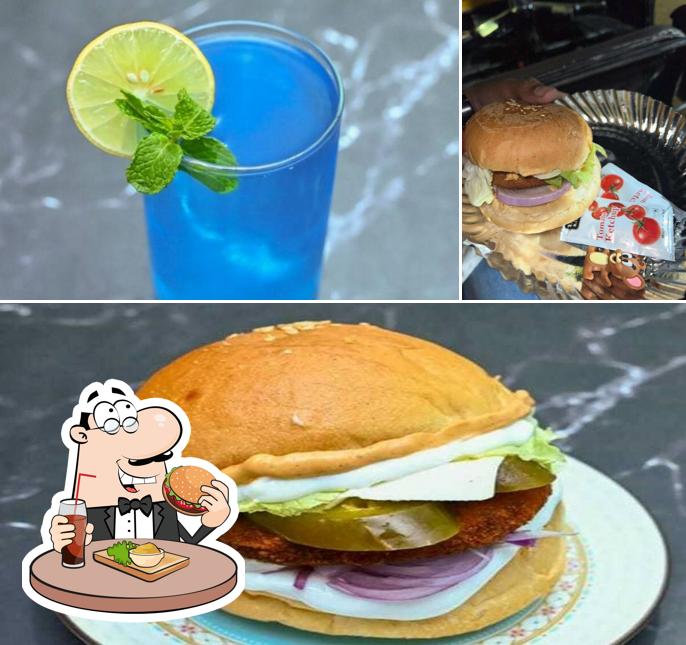 Try out a burger at JJ THE Chinese BOX -- Best FOOD IN VIMAN NAGAR AND WADGAON SHERI PUNE