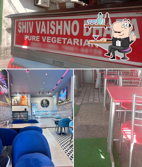 The interior of Shiv Vaishno Dhaba