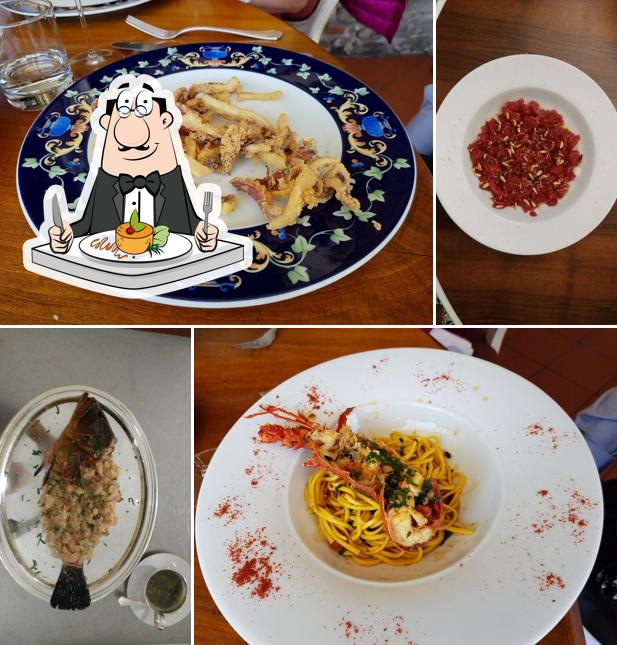 Cibo al Ristorante Lanterna Blu