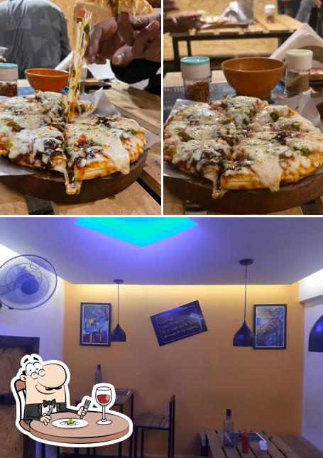 This is the picture showing food and beverage at Pizza Town
