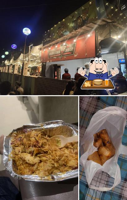 Check out the photo depicting food and interior at The Shawarma Shop
