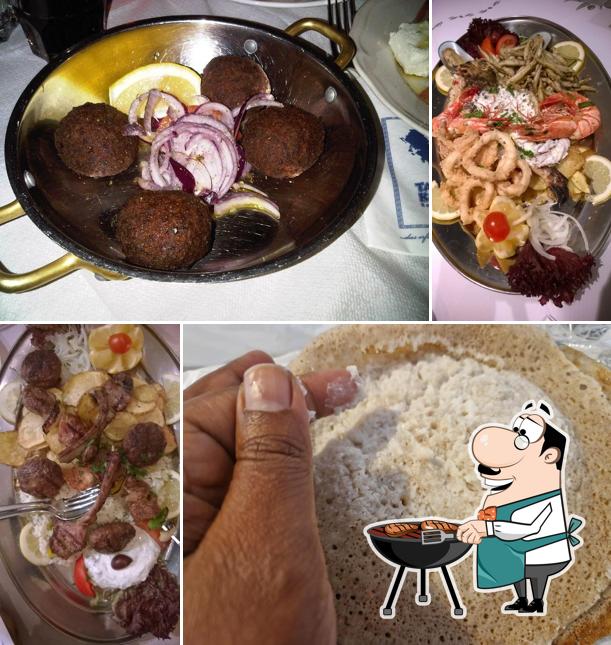 Ordina i un pasto a base di carne a Manjaal Restaurant