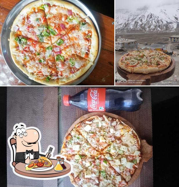 Pick pizza at Cold Desert Cafe