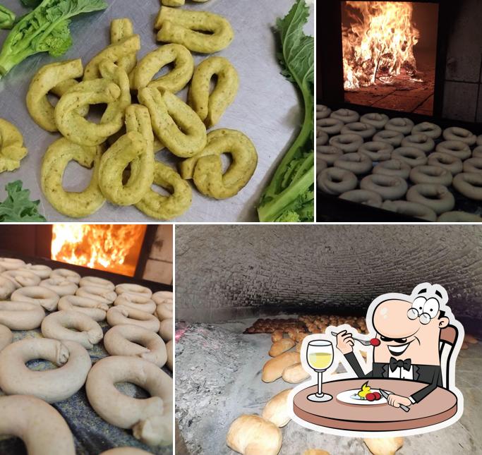 Cibo al panificio forno a legna da Mimina