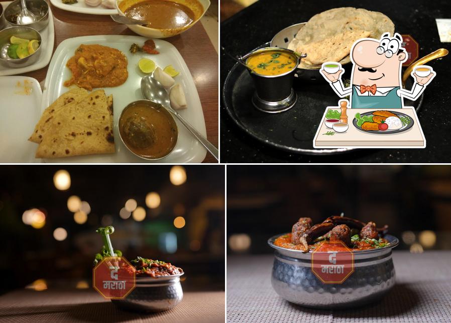 Meals at The Maratha Veg Restaurant : Maharastrian Thali in Pimple Gurav : Veg Thali in Pimple Gurav