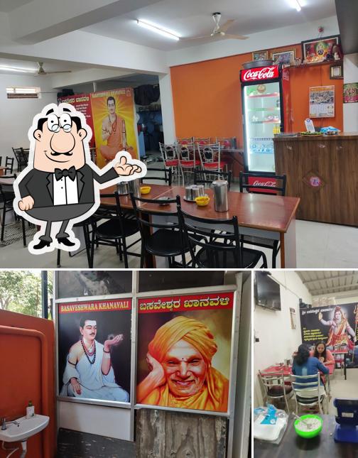 The picture of interior and beverage at Basaveshwara khanavali