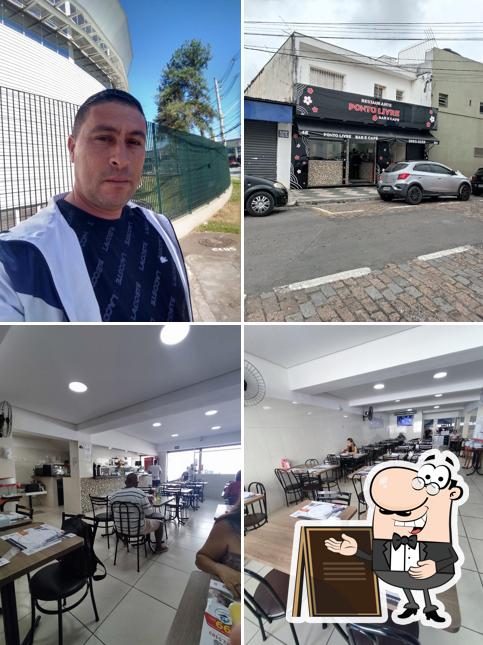 A ilustração da exterior e interior no Ponto Livre Restaurante