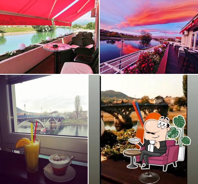 La foto di interni e bevanda da Caffe Di Russo Latina
