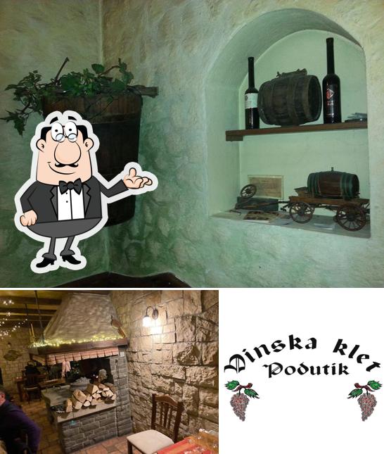 Gli interni di Vinska klet podutik