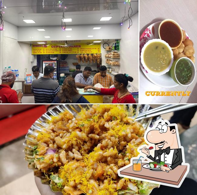 Check out the image displaying food and interior at Gupta's corner