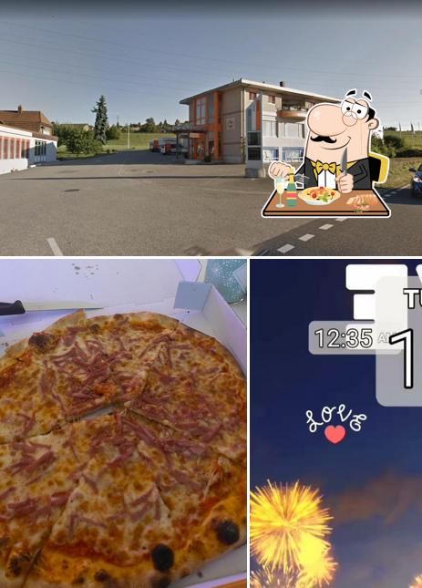 La immagine della cibo e esterno di Pizzeria 99 ried bei kerzers