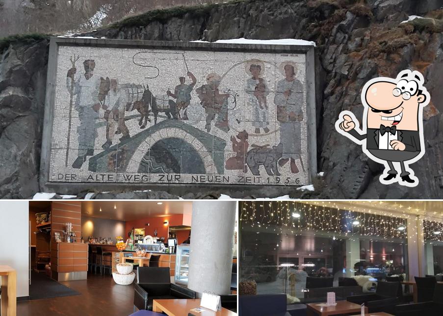 La interni e cibo del ristorante