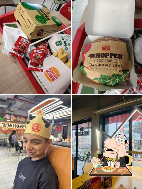 Take a look at the photo showing food and exterior at Burger King