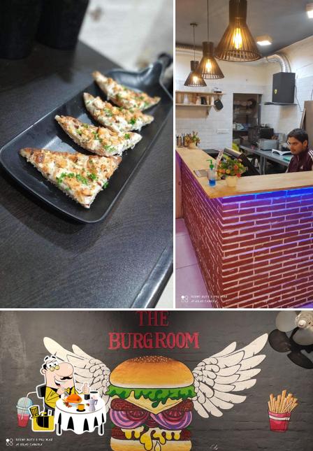 Among various things one can find food and interior at The Burg Room