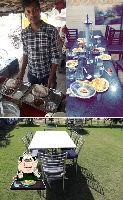 The photo of food and dining table at Sarpanch Pub Bar & Restaurant