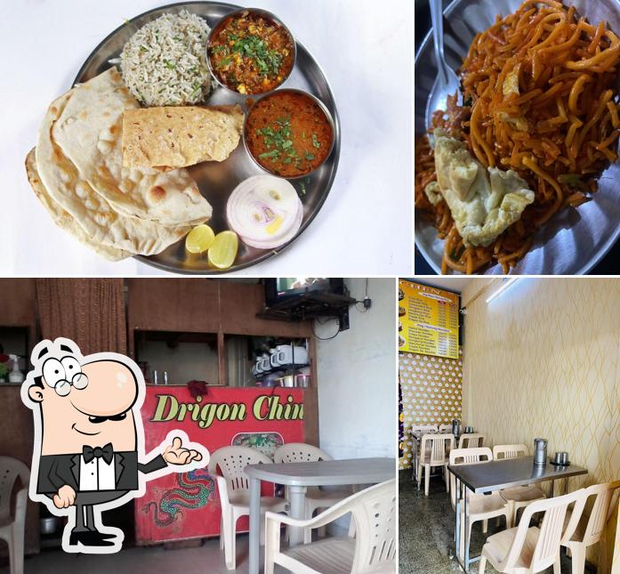 Take a look at the photo showing interior and food at HOTEL DRAGON