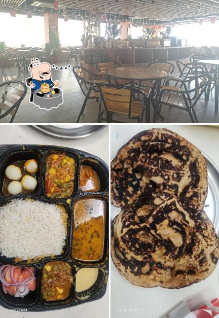 Among different things one can find food and interior at Shantilal's Sweets and Restaurants