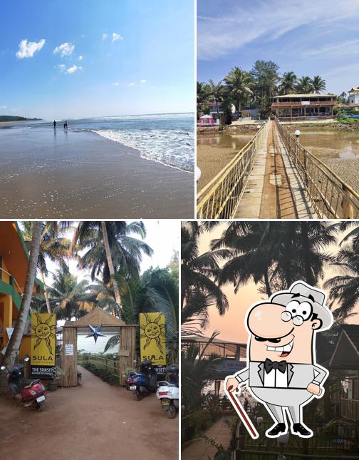 Take a look at the outside area of Sunset Waves Resort