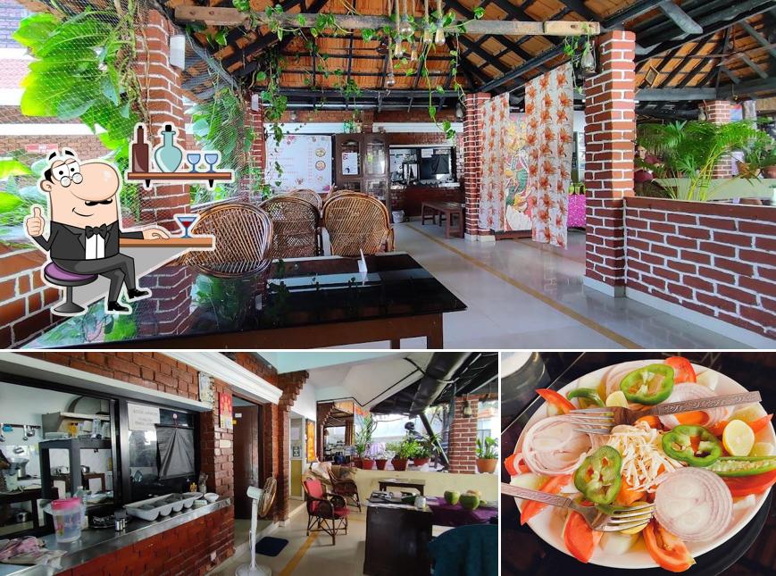 Take a look at the photo depicting interior and food at MOONLIGHT RESTAURANT