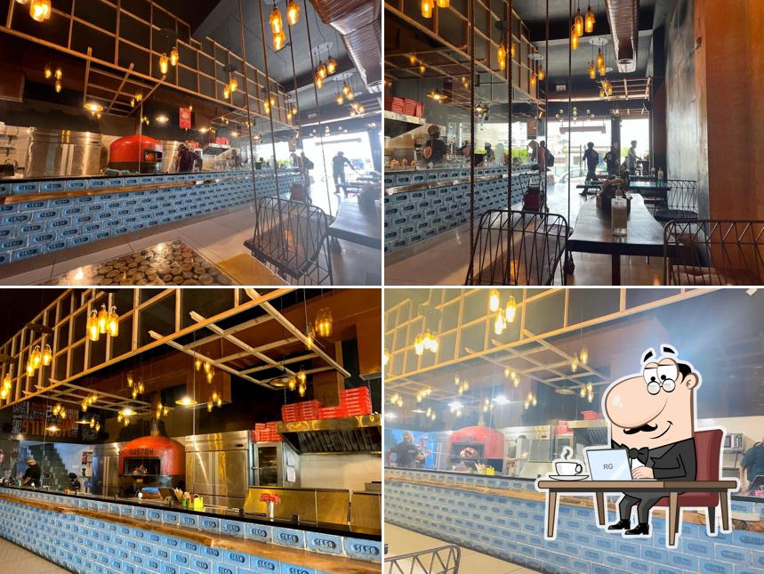 The interior of Boston & Co Veg And Non Veg Restaurant In Sangrur