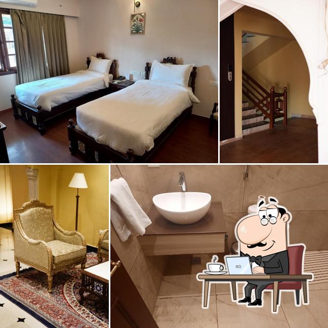 Take a seat at one of the tables at Chandra Raj Mahal, Bikaner - Best Restaurant / Best Hotel