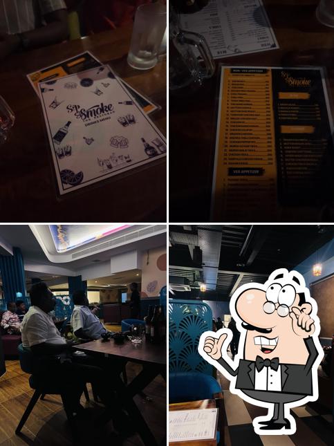 Among various things one can find interior and drink at Sip and smoke Bar